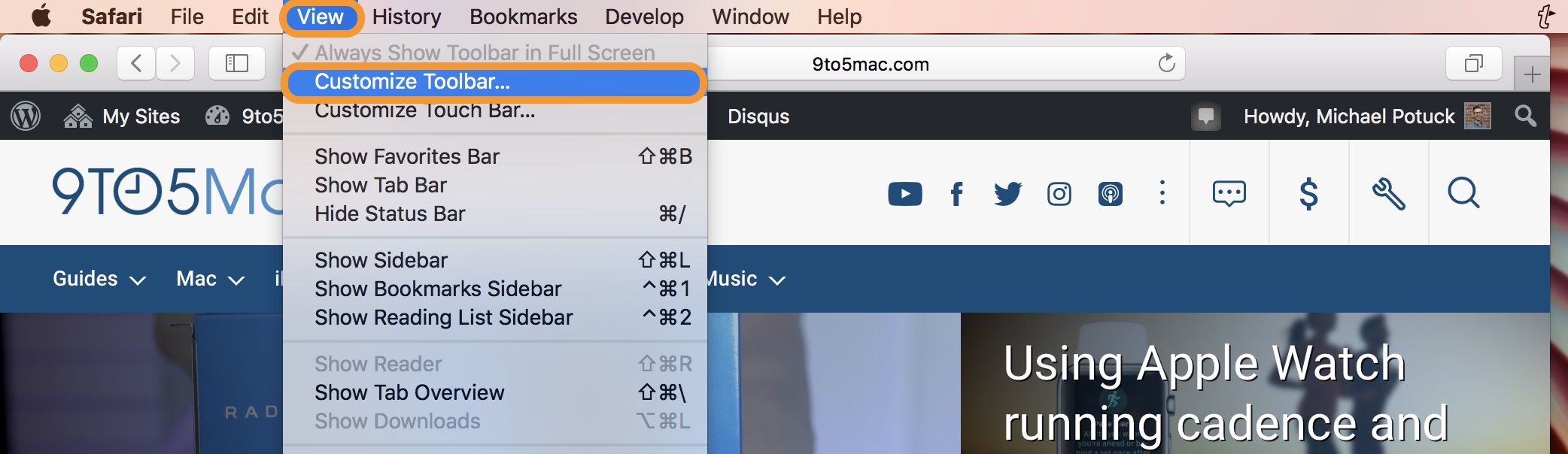 mac customize menu bar